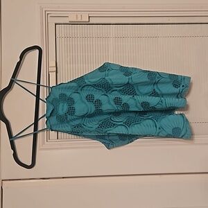 Gorgeous anthropologie teal floral tank